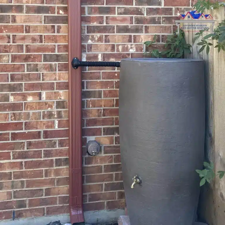gray aesthetic rain water collection system in kyle tx