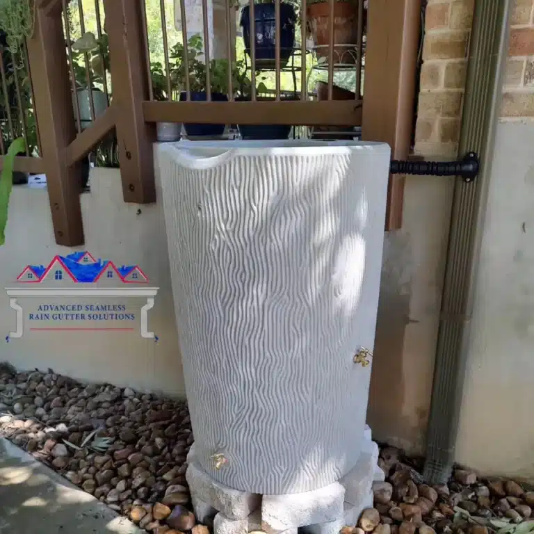 rain water collection system installed in home in kyle tx