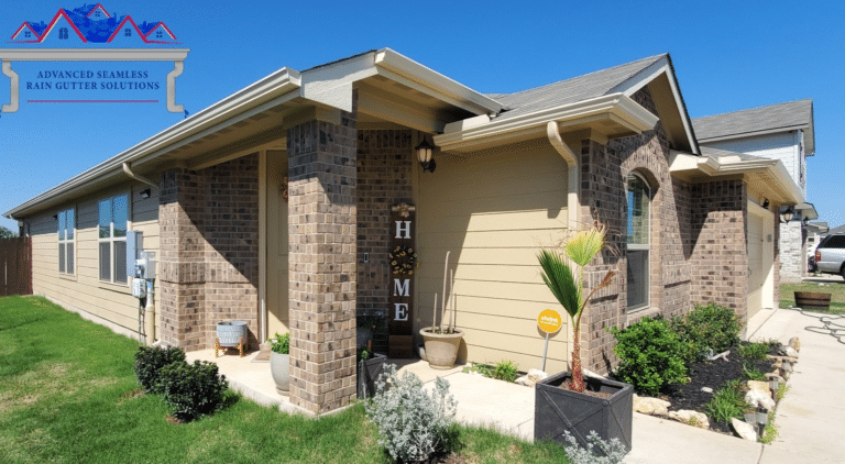 Seamless rain gutters installed in Kyle Tx